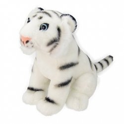 Plyšový tygr bílý 25 cm