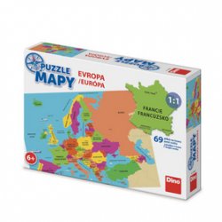 Puzzle Mapa Evropa 69 dílků