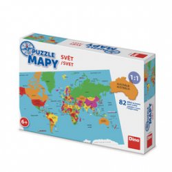 Puzzle Mapa Svět 82 dílků
