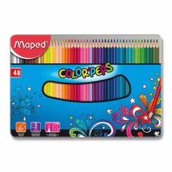 Pastelky Maped Color Peps Metal Box 48ks