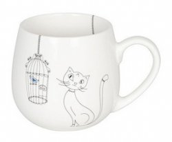 Hrnek Snuggle mug Cats and Birds