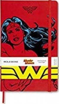 Moleskine: Wonder woman zápisník linkovaný L červený