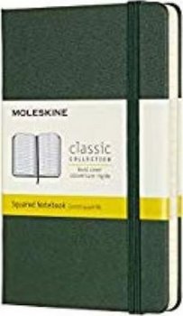 Moleskine: Zápisník tvrdý čtverečkovaný zelený S