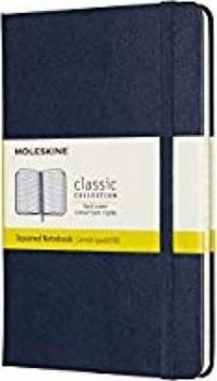 Moleskine: Zápisník tvrdý čtverečkovaný modrý M