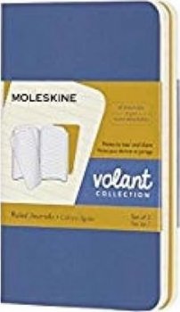 Moleskine: Volant zápisníky linkované modrý žlutý XS