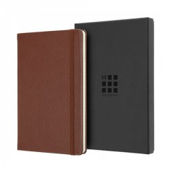 Moleskine: Zápisník kožený tvrdý linkovaný hnědý L