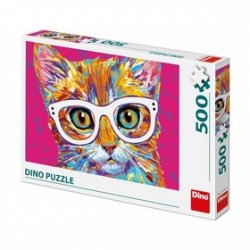 Puzzle 500 Kočka s brýlemi