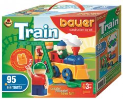 Stavebnice BAUER: Train Vláčky   95 dílů
