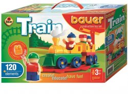 Stavebnice BAUER: Train Vláčky 120 dílů