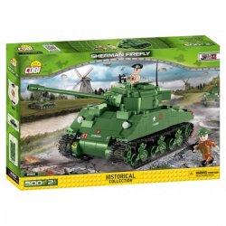Stavebnice COBI 2515 II World War Tank Sherman Firefly/500 kostek+2 figurky