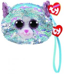 Ty Fashion Sequins peněženka s otočnými flitry Whimsy kočka