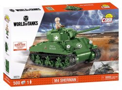 Stavebnice COBI 3007A WORLD of TANKS Tank M4 Sherman/500 kostek+1 figurka