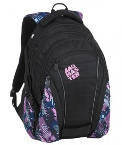 Bagmaster Studentský batoh BAG 9 A PINK/PETROL/BLACK