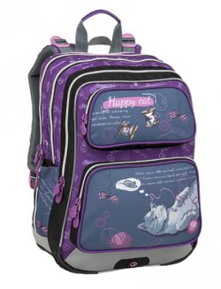 Bagmaster Školní batoh pro prvňáčky GALAXY 9 A GRAY/VIOLET