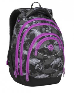 Bagmaster Dívčí studentský batoh ENERGY 9 A VIOLET/GRAY/BLACK