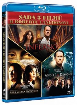 Sada 3 filmů o Robertu Langdonovi Blu-ray: Šifra mistra Leonarda, Andělé a démoni, Inferno