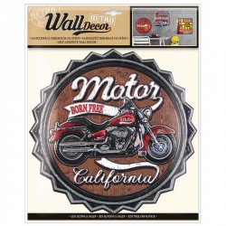 Wall decor Retro Motor California - samolepící dekorace 30,5x38 cm