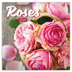 Poznámkový kalendář Růže 2020, voňavý, 30 × 30 cm