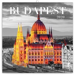 Poznámkový kalendář Budapešť 2020, 30 × 30 cm