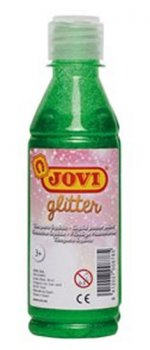 JOVI temperová barva glittrová 250 ml v lahvi zelená