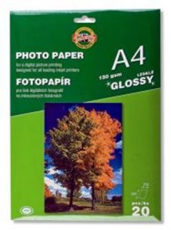 Koh-i-noor foto papír A4 lesklý 150g  20 ks