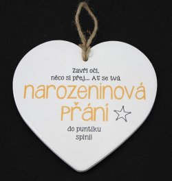 Keramické srdce Narozeniny