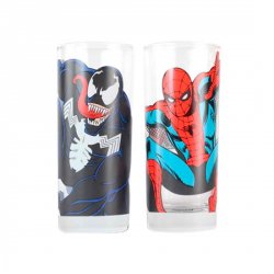 Sklenice Spider-Man a Venom set 2 ks