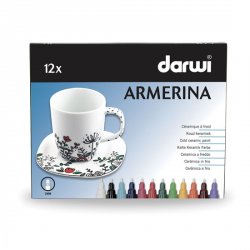 DARWI ARMERINA fixy na porcelán bez vypalování sada 12 x 6 ml 