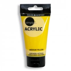 Daler - Rowney SIMPLY akrylová barva - Medium Yellow 75 ml