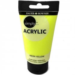 Daler - Rowney SIMPLY akrylová barva - Neon Yellow 75 ml