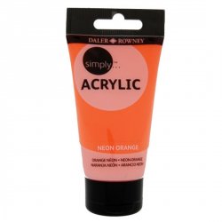 Daler - Rowney SIMPLY akrylová barva - Neon Orange 75 ml