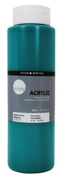 Daler - Rowney SIMPLY akrylová barva - Medium Green 750 ml