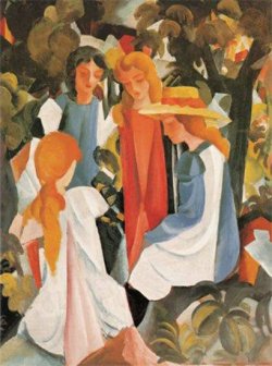 Puzzle: 4 děvčata: August Macke (1500 dílků)