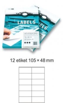 Etikety EUROLABELS - 12 etiket na A4 (100 ks), 140g