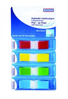 Záložky v zásobníku 12 x 45 mm - mix barev