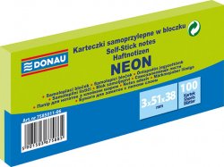 Samolepicí bloček 51 x 38 mm - neonově zelený 3 x 100 listů