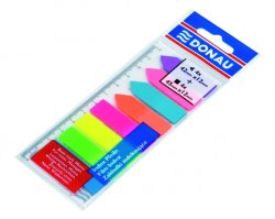 Samolepící plastové záložky 12 cm - mix neonových barev