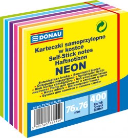 Samolepicí bločky 76 x 76 mm - neonové pastelové barvy 400 listů