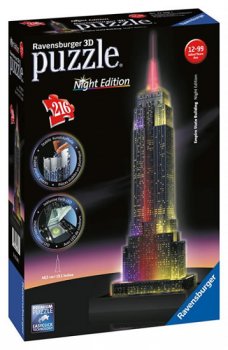 Puzzle noční edice 3D - Empire State Building 216 dílků