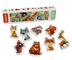 Lesní zvířátka: naučné puzzle 8 zvířátek: 16 dílků
