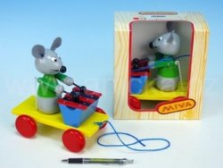 Myš s xylofonem tahací barevný v krabičce