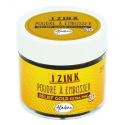 Embosovací prášek 25 ml - zlatý, detailní