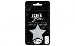 IZINK GLITTER třpytky velikost M 60 ml - stříbrná