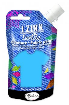 IZINK textilní barva - nebeská modrá 80 ml