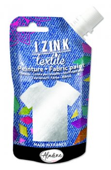 IZINK textilní barva - stříbrná 80 ml