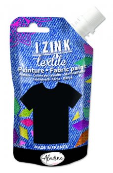 IZINK textilní barva - černá 80 ml