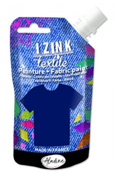 IZINK textilní barva - tmavě modrá 80 ml