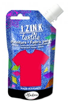 IZINK textilní barva - červená 80 ml