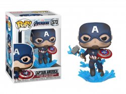 Funko POP Marvel: Endgame - Capt A w/BrokenShield&Mjolnir