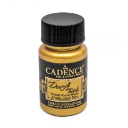 Cadence metalická barva na textil 50 ml - sytá zlatá